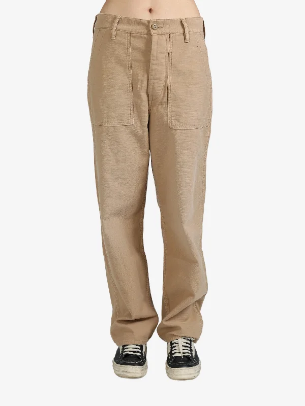 POLO RALPH LAUREN - Women Cotton Ricky Ankle Flat Front Pants Classic Straight Pants