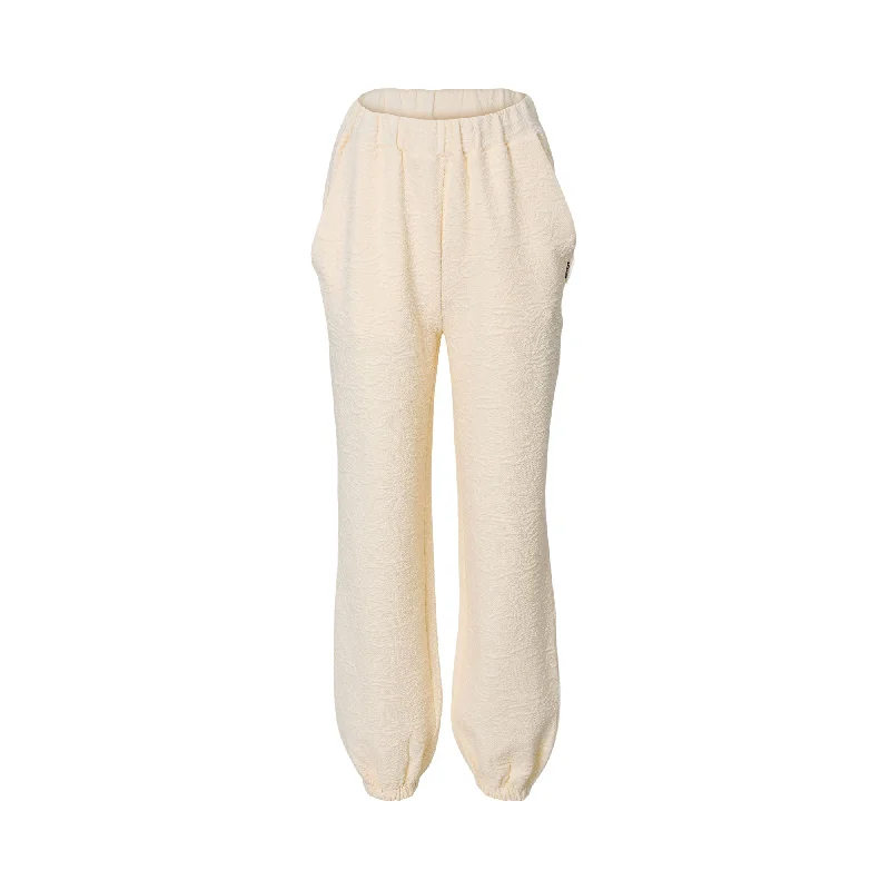 Ice Play Women's Casual Milky White Pant Trendy Palazzo Pants