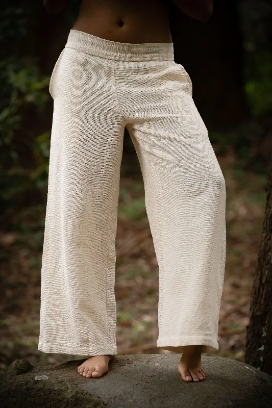 Enlightened Flare Pants - Cream Lightweight Jogger Pants