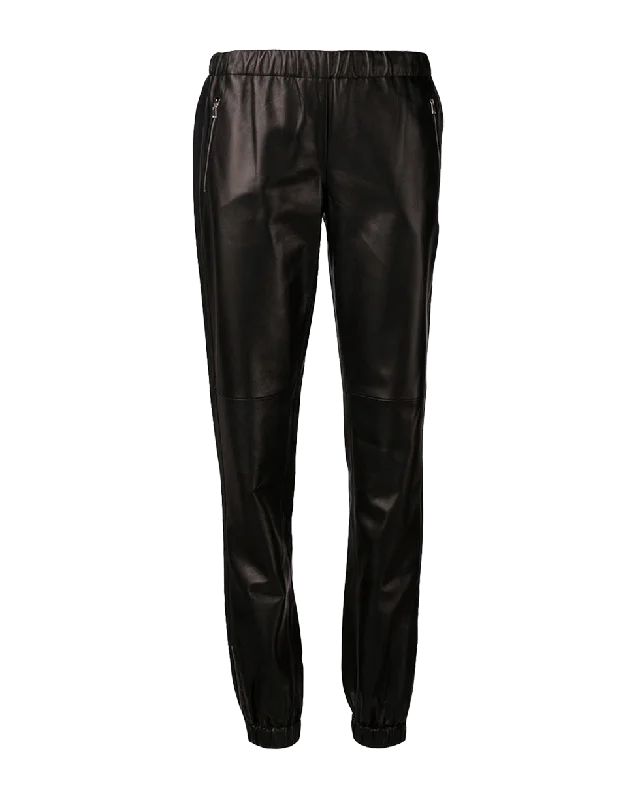 Leather Track Pant Comfortable Jogging Pants