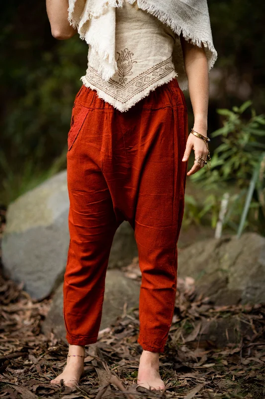 Bedouin Harem Pants - Rust Formal Wide-Leg Pants