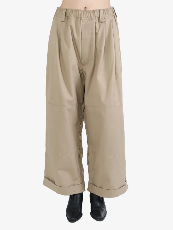 MERYLL ROGGE - Women Workwear Drawstring Chino Pant Relaxed Lounge Trousers