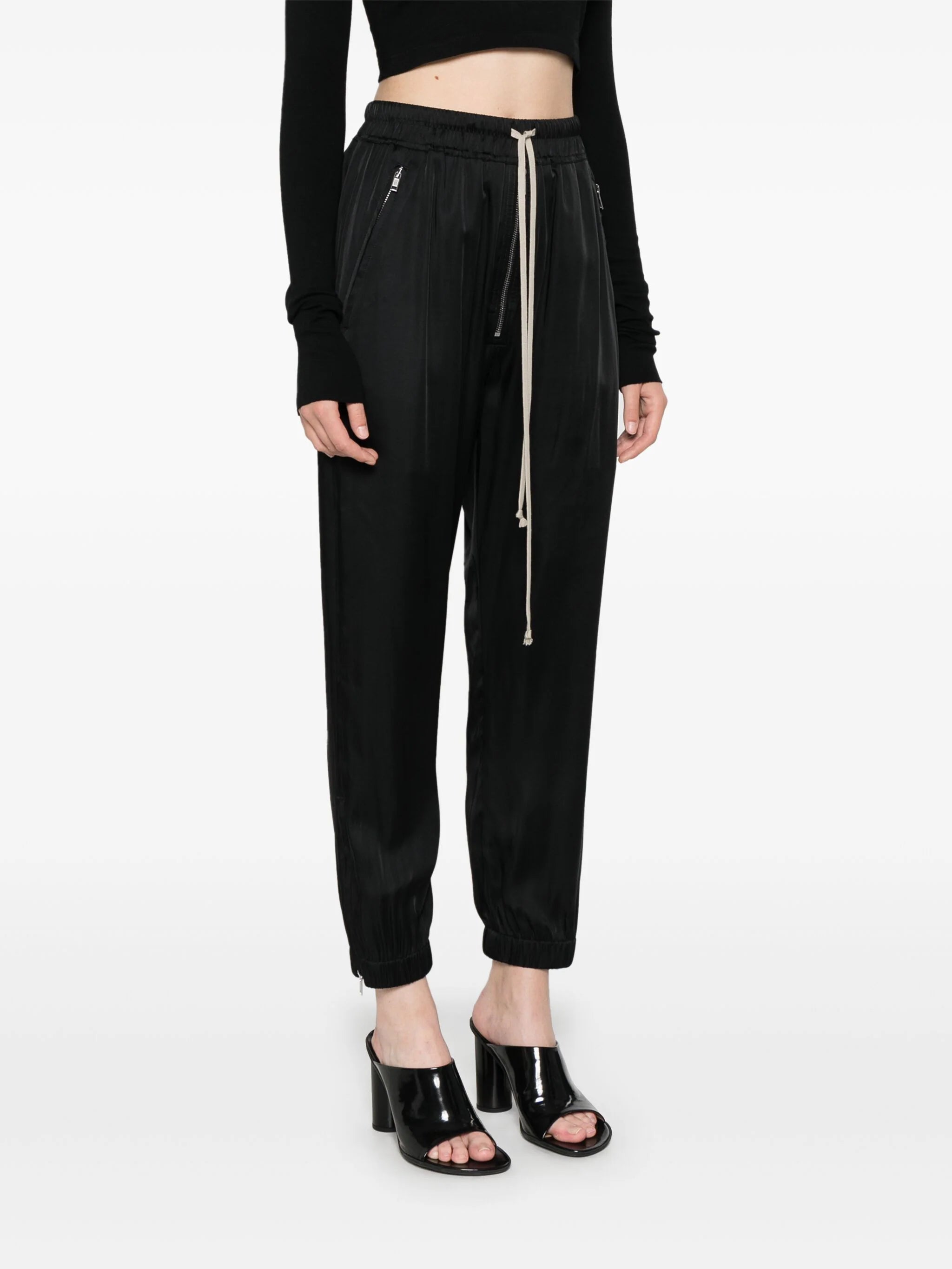 RICK OWENS - Women Charmeuse Track Pants Classic Chino Pants
