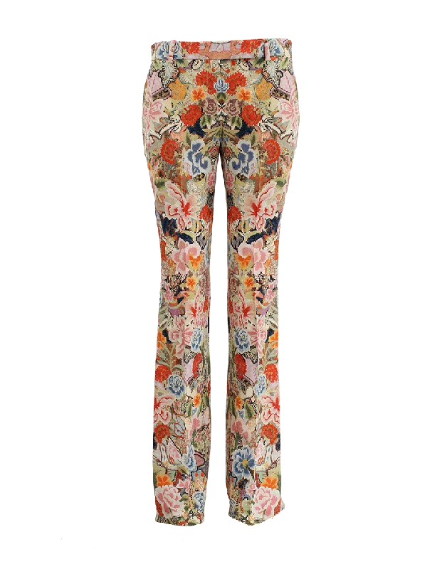 Bootcut Tab Print Pant Casual Drawstring Pants