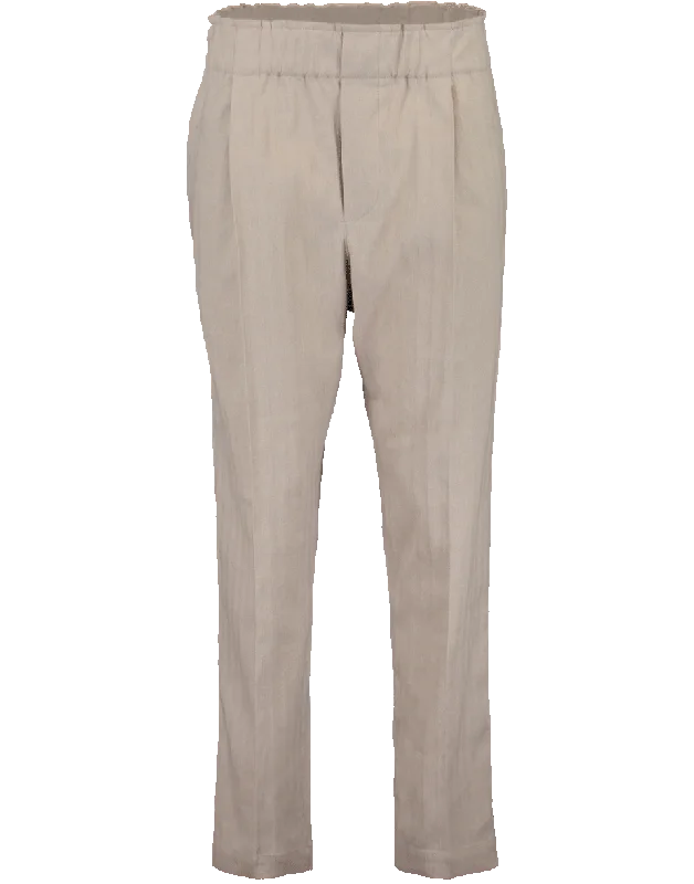 Linen Chevron Paper Bag Pant High-Waist Yoga Pants
