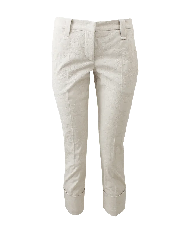 Jacquard Ankle Cuff Pant Fashionable Track Pants