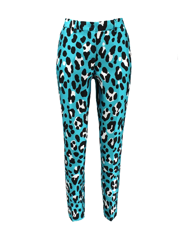 Skinny Samantha Print Pant Trendy Wide-Legged Trousers