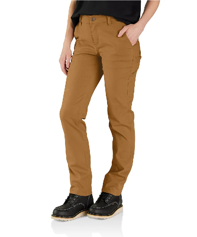 Carhartt Women's Relaxed Fit Canvas Work Pants - Carhartt Brown Formal Slim Pants