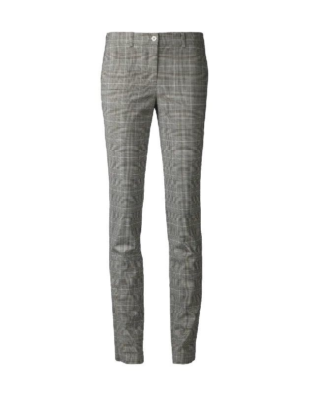 Skinny Samantha Glenplaid Pant High-Waist Trousers