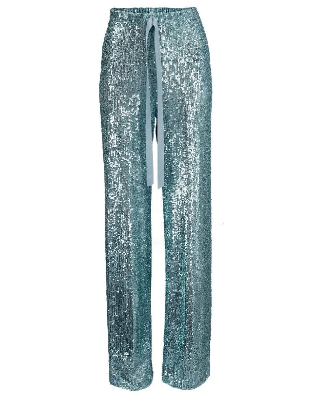 Sequin Knit Pant Sleek Black Pants