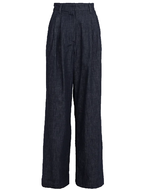 Wide Leg Denim Pant Casual Skinny Fit Pants