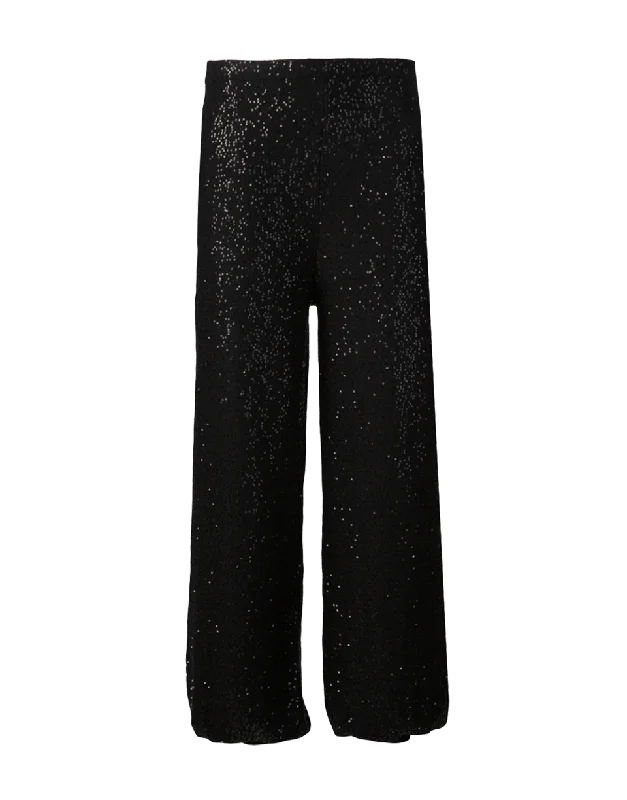 Sequin Jogging Pant Classic Straight-Leg Pants