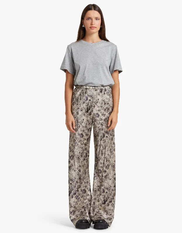 Bias Cut Pants - Aster Floral Casual Skinny Fit Pants