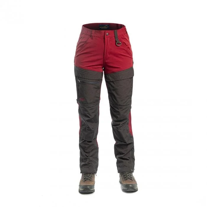 Hybrid Pants Lady (Red) Trendy High-Waist Trousers