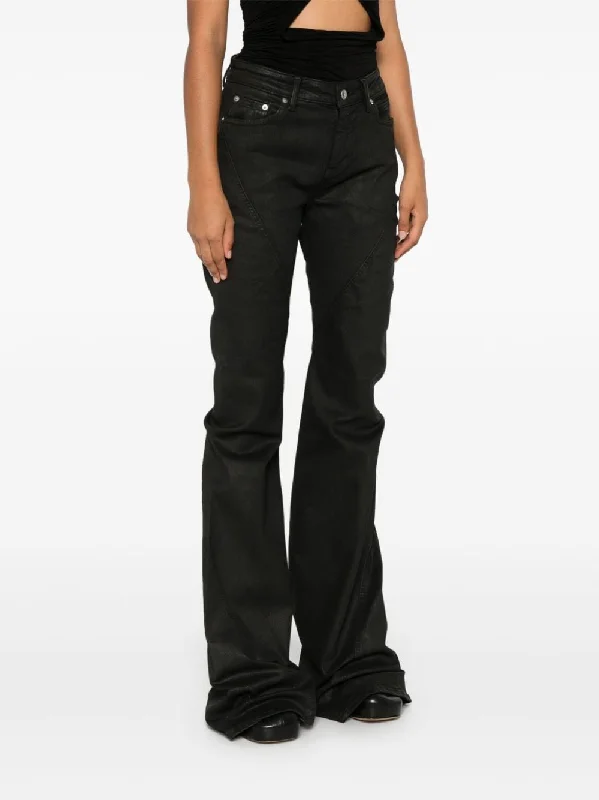 RICK OWENS DRKSHDW - Women Bias Bootcut Pants Cozy Jogger Leggings