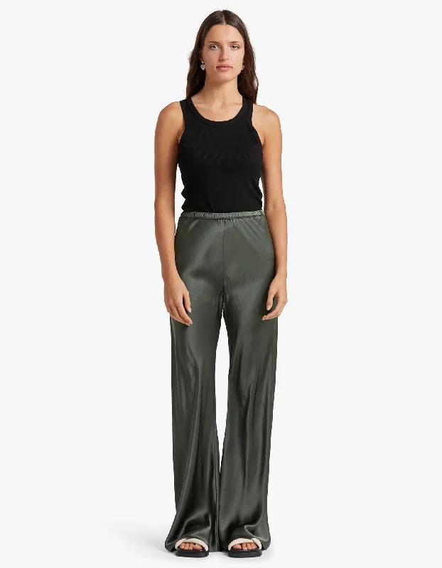 Bias Cut Pants - Thyme Comfortable Jogger Trousers