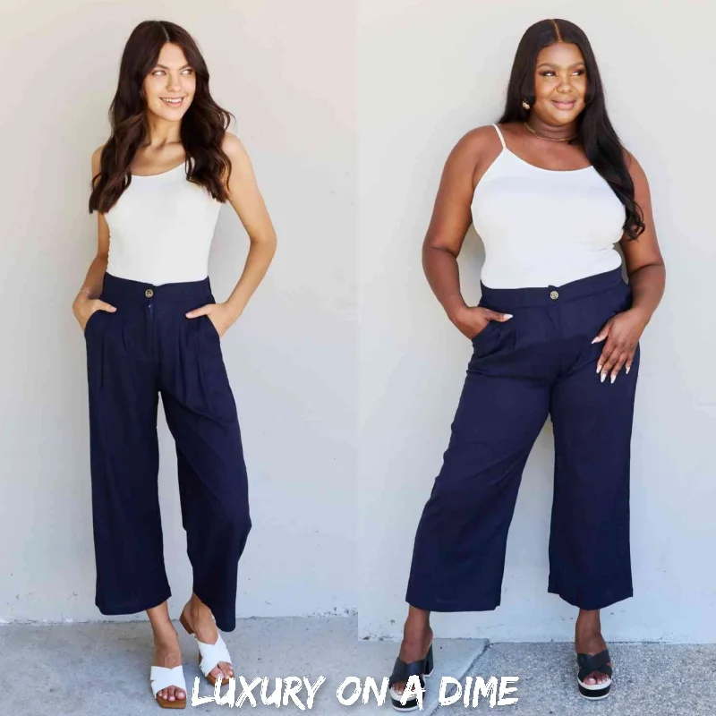 Pleated Button Front Linen Blend Slacks Business Casual Pants by And The Why Formal Linen Trousers