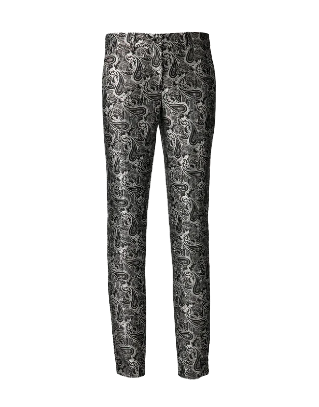 Skinny Samantha Paisley Pants Chic Slim Fit Pants