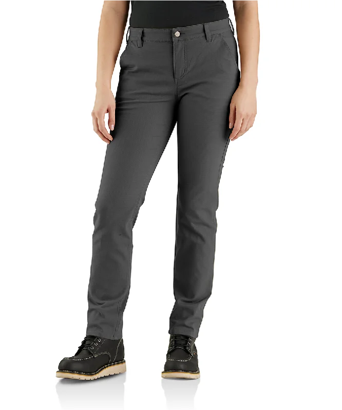 Carhartt Women's Relaxed Fit Canvas Work Pants - Shadow Trendy Wide-Legged Trousers