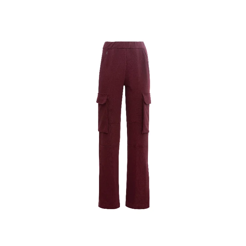 Jijil Women's Dark Wine Jogging Pant High-Waist Jeans