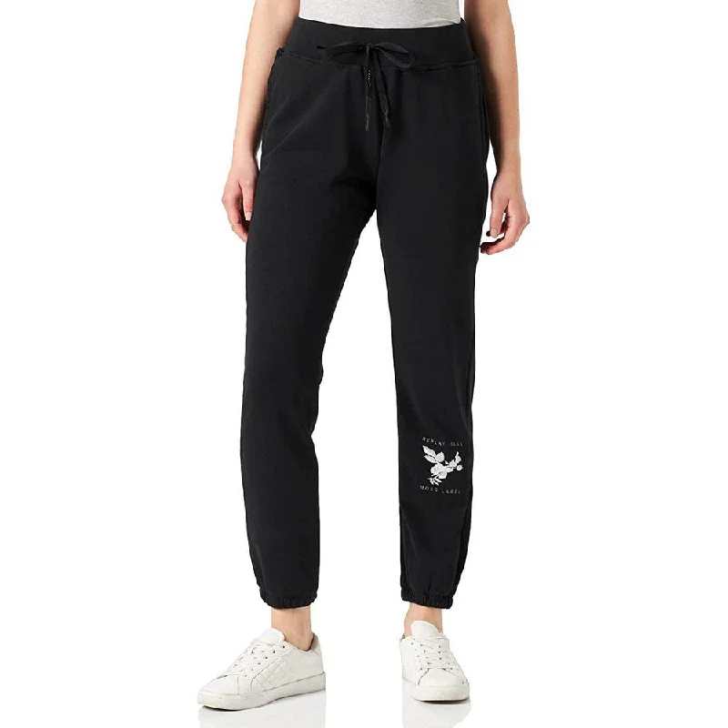 Replay Women's Blackboard Loose Pants Trendy Velvet Pants