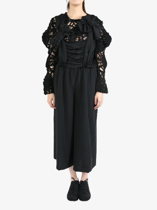 COMME DES GARCONS COMME DES GARCONS - Women Wide Leg Pinafore Pants Fashionable Tapered Leg Pants