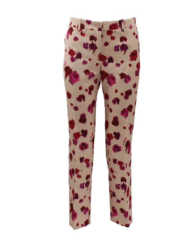 Pansy Print Samantha Pant Cozy Full-Length Pants