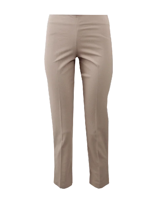Cotton Side Zip Pant Casual Plaid Pants