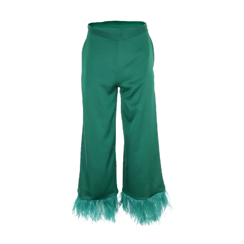 Simona Corsellini Satin Pants Comfy High-Waist Jeans