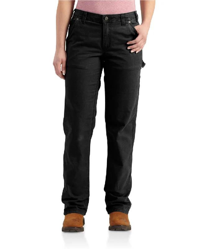 Carhartt Women's Loose Fit Crawford Pant - Black Cozy Lounge Pants