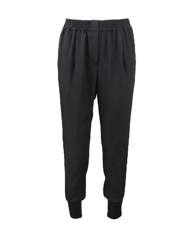 Pull-On Silk Jogging Pant Trendy Work Pants