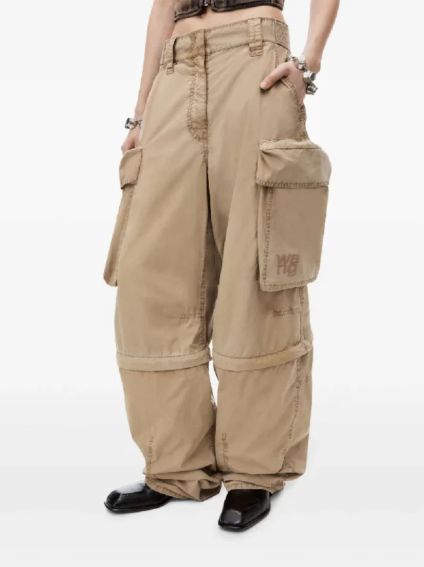 T BY ALEXANDER WANG - Women Big Pocket Knee Zip Cargo Pants Trendy Printed Leggings