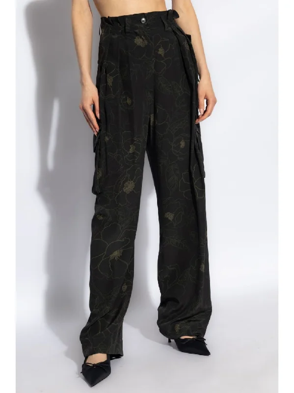 DRIES VAN NOTEN - Women Polkam Pants Elegant High-Waist Pants
