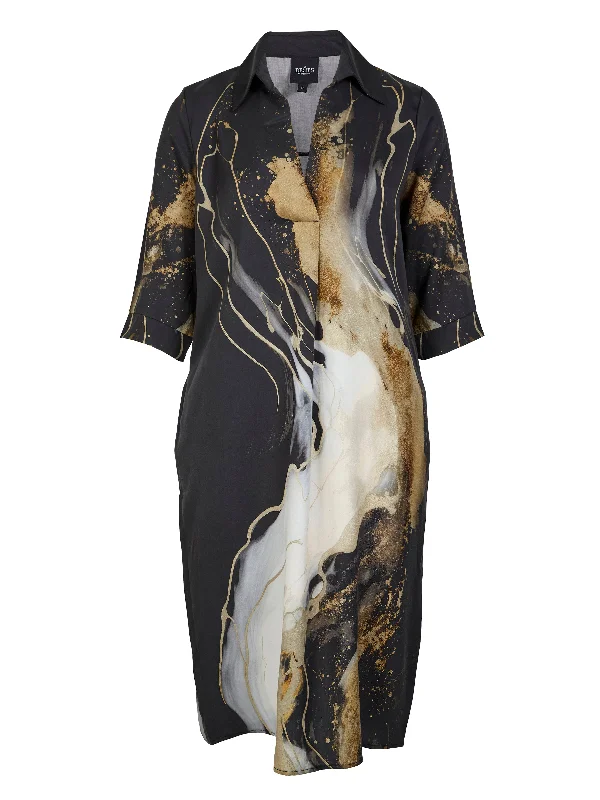 XOEY Tunic Dress - Elm Wood mix