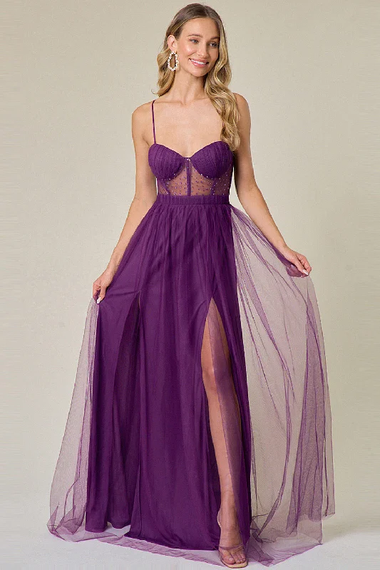 Prom Dress MF21081 | Eggplant