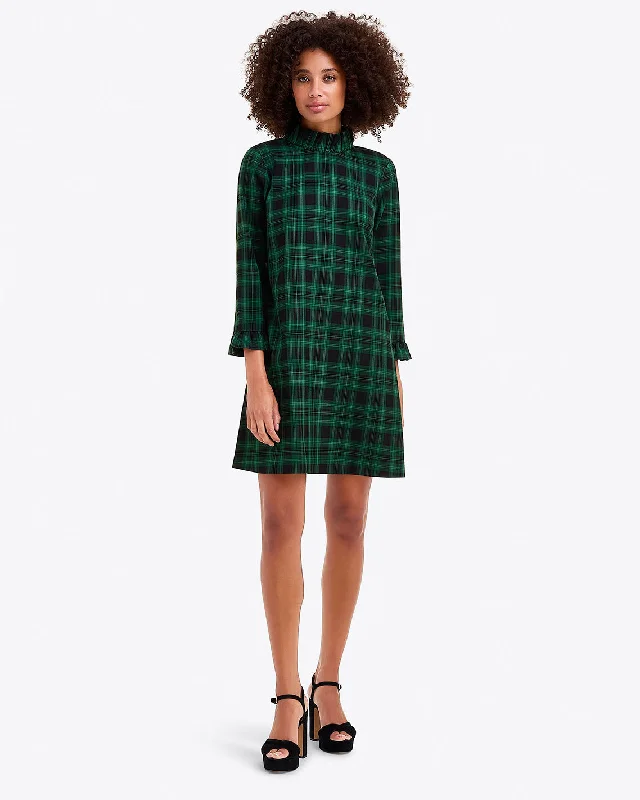Lindsay Shift Dress in Blackwatch Plaid