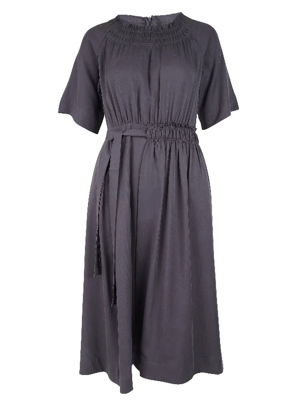 YMKE belt dress - iron grey