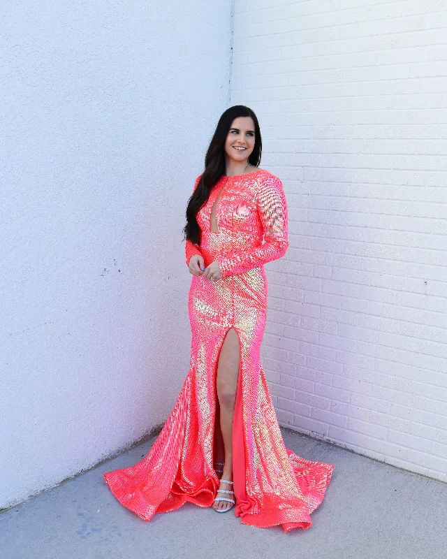 Prom Dress 38881 | Iridescent Coral