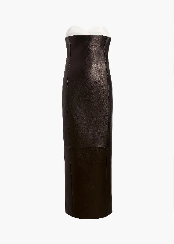 Yael Dress in Black Leather
