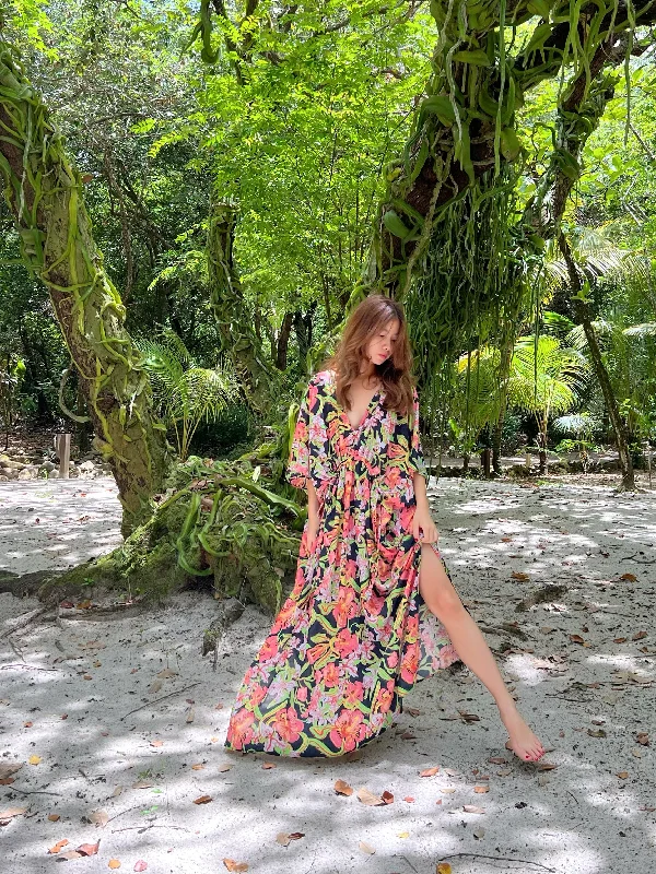 Andaman Floral Kaftan Dress Tropical