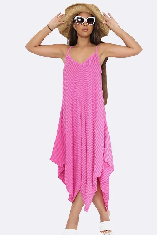 Pinstripe - Fuchsia Pink