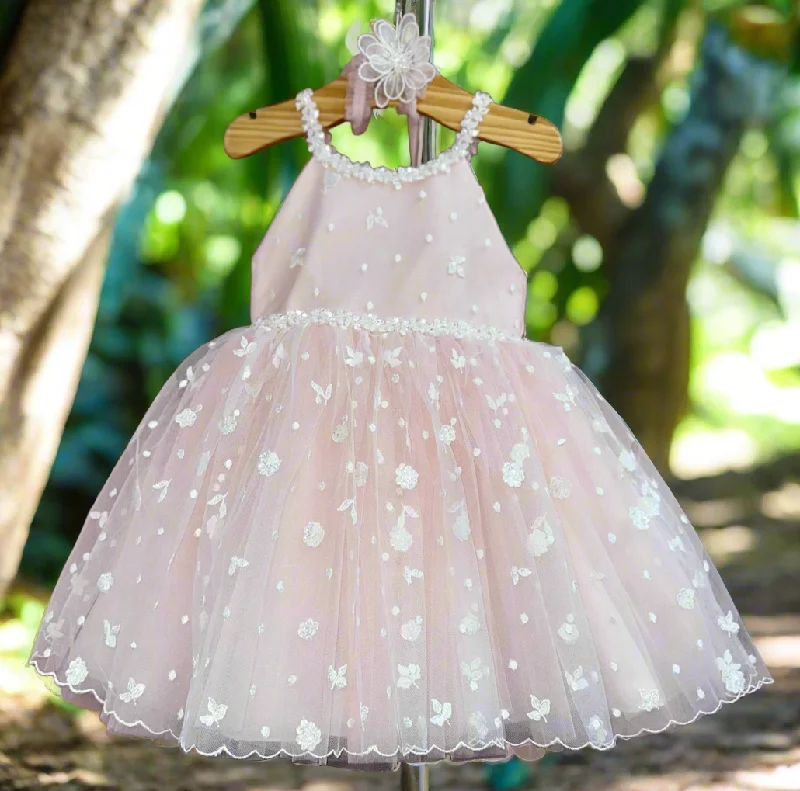 Pink 1st Birthday Dress Dolce Bambini