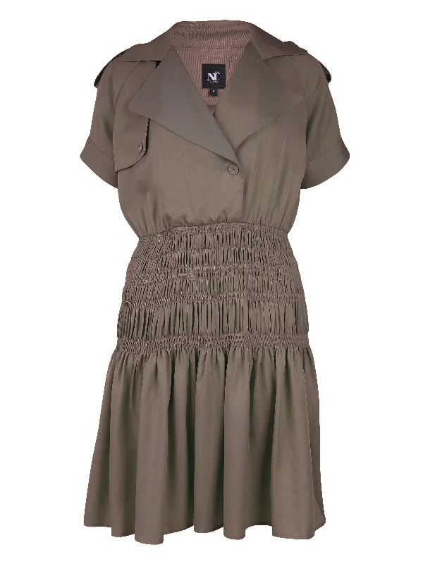 YMKE smock dress - Mud