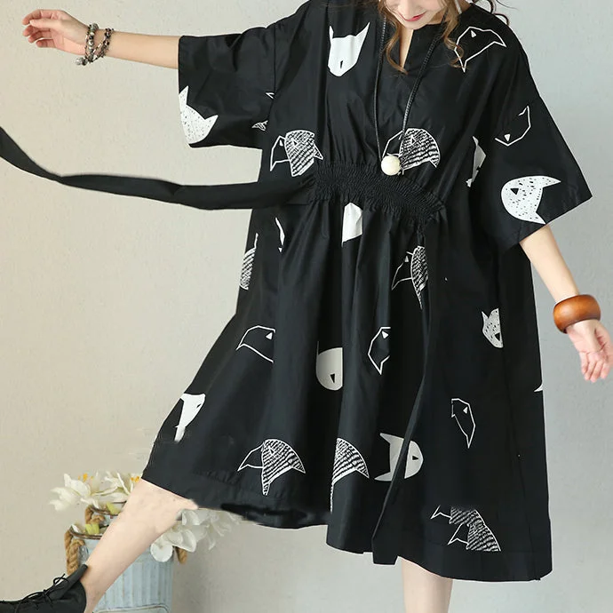 fashion black natural cotton dress plus size clothing tie waist Cinched traveling clothing women v neck cotton caftans fashion black natural cotton dress plus size clothing tie waist Cinched traveling clothing women v neck cotton caftans