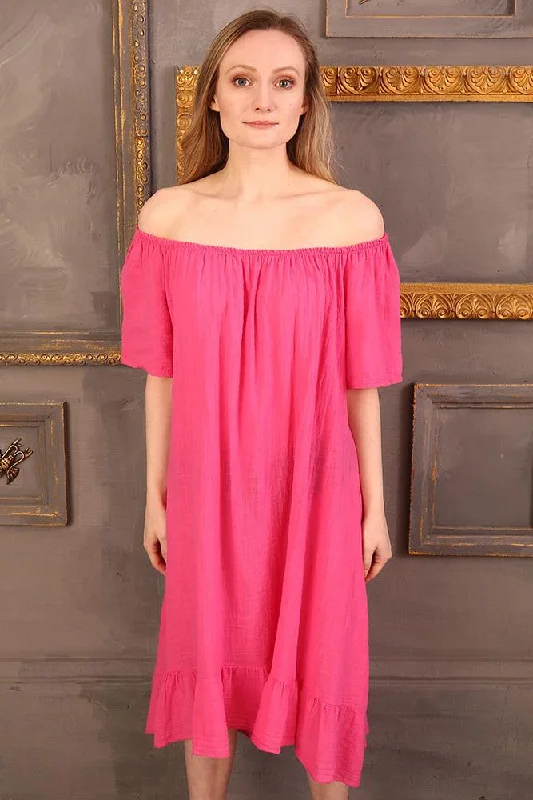 Off The Shoulder Cotton Dress