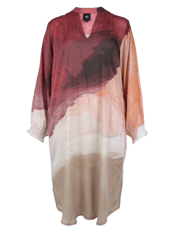 YOLA dress - Berry Red Mix