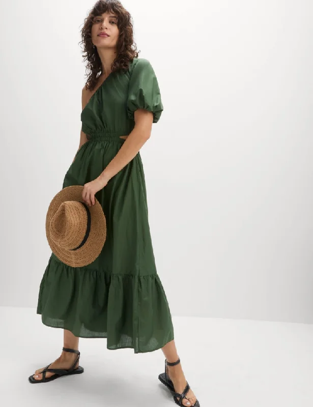 Pure Cotton One Shoulder Beach Dress