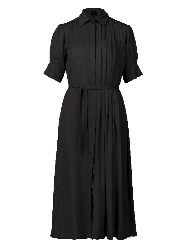 YMKE pleated dress - Black