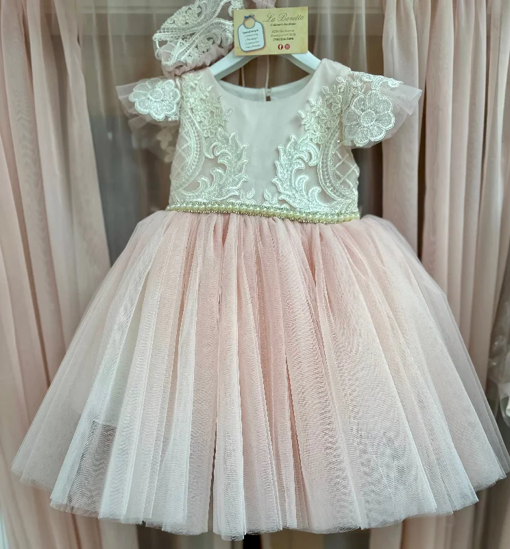 Pink 1st Birthday Girls Dress Dolce Bambini
