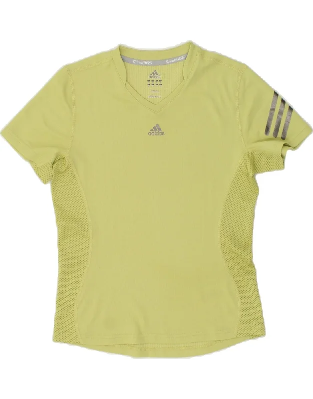 ADIDAS Womens Clima 365 T-Shirt Top UK 14 Medium Green Polyester Basic T-Shirt Crew Neck Short Sleeve ADIDAS Womens Clima 365 T-Shirt Top UK 14 Medium Green Polyester Basic T-Shirt Crew Neck Short Sleeve